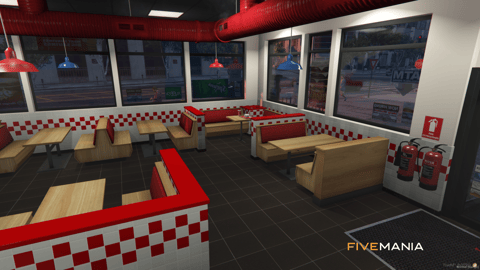 FIVEM Burger Shot Vespucci | Iconic Fast Food Restaurant MLO | Interior & Exterior | Full Kitchen | Dining Area | Staff Rooms | Add-On | Optimized | Fivem Ready | High Quality — image 6