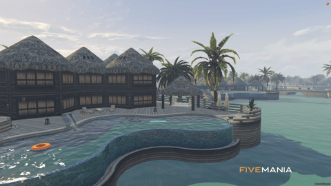 FIVEM Bungalow Village | Tropical Island Village MLO | Multiple Bungalows | Private Pools | Interior & Exterior | Add-On | Optimized | Fivem Ready | High Quality — image 6