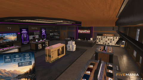 FIVEM Digital Den | Modern Electronics Store MLO | Interior & Exterior | Retail Space | Back Office & Storage | Add-On | Optimized | Fivem Ready | High Quality — image 6