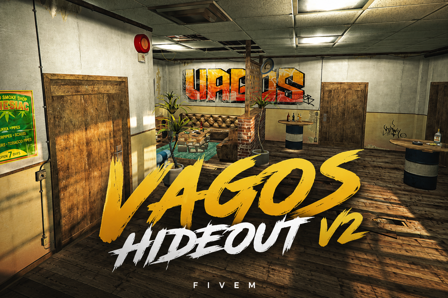 FIVEM Vagos Hideout | Gang Hideout MLO | Interior & Exterior | Bar & Pool Table | Add-On | Optimized | Fivem Ready | High Quality