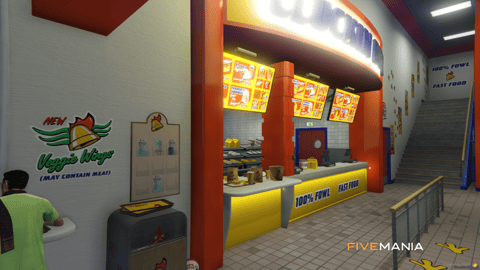 FIVEM Cluckin Bell Rockford Plaza | Fast Food Restaurant MLO | Interior & Exterior | Custom Props | Lore Friendly | Add-On | Optimized | Fivem Ready | High Quality — image 6
