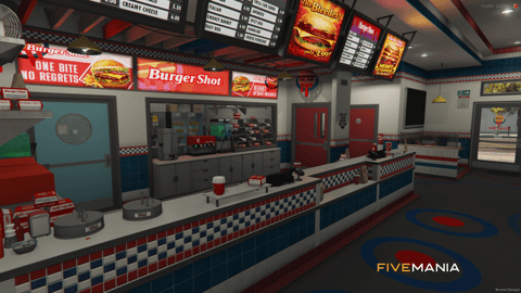 FIVEM Burgershot Restaurant | Iconic Fast Food MLO | Interior & Exterior | Full Kitchen | Dining Area | Restrooms | Add-On | Optimized | Fivem Ready | High Quality — image 11