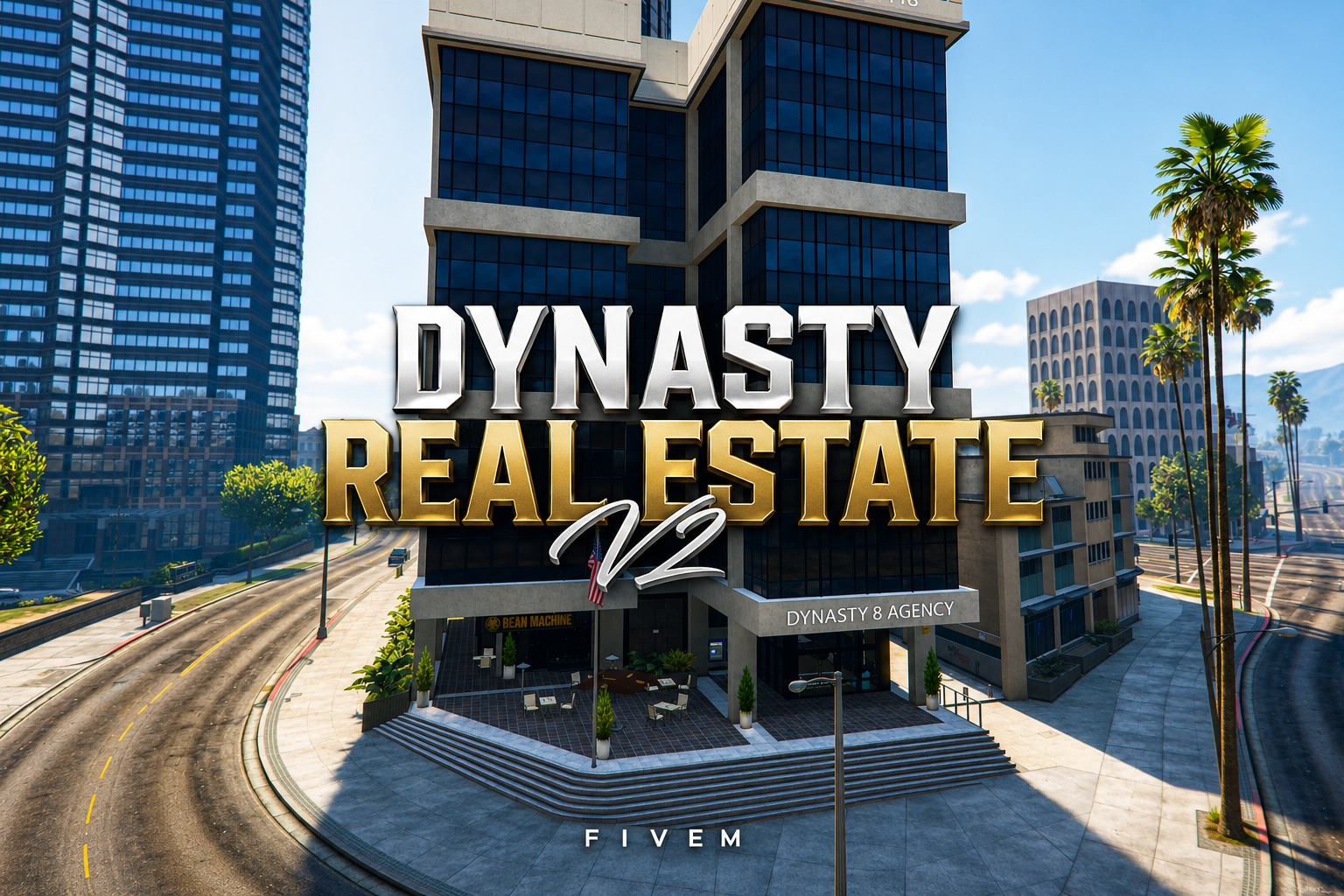 FIVEM Dynasty Real Estate V2 | Modern Real Estate Office MLO | Interior & Exterior | Multiple Offices | Optimized | Fivem Ready | High Quality | Add-On
