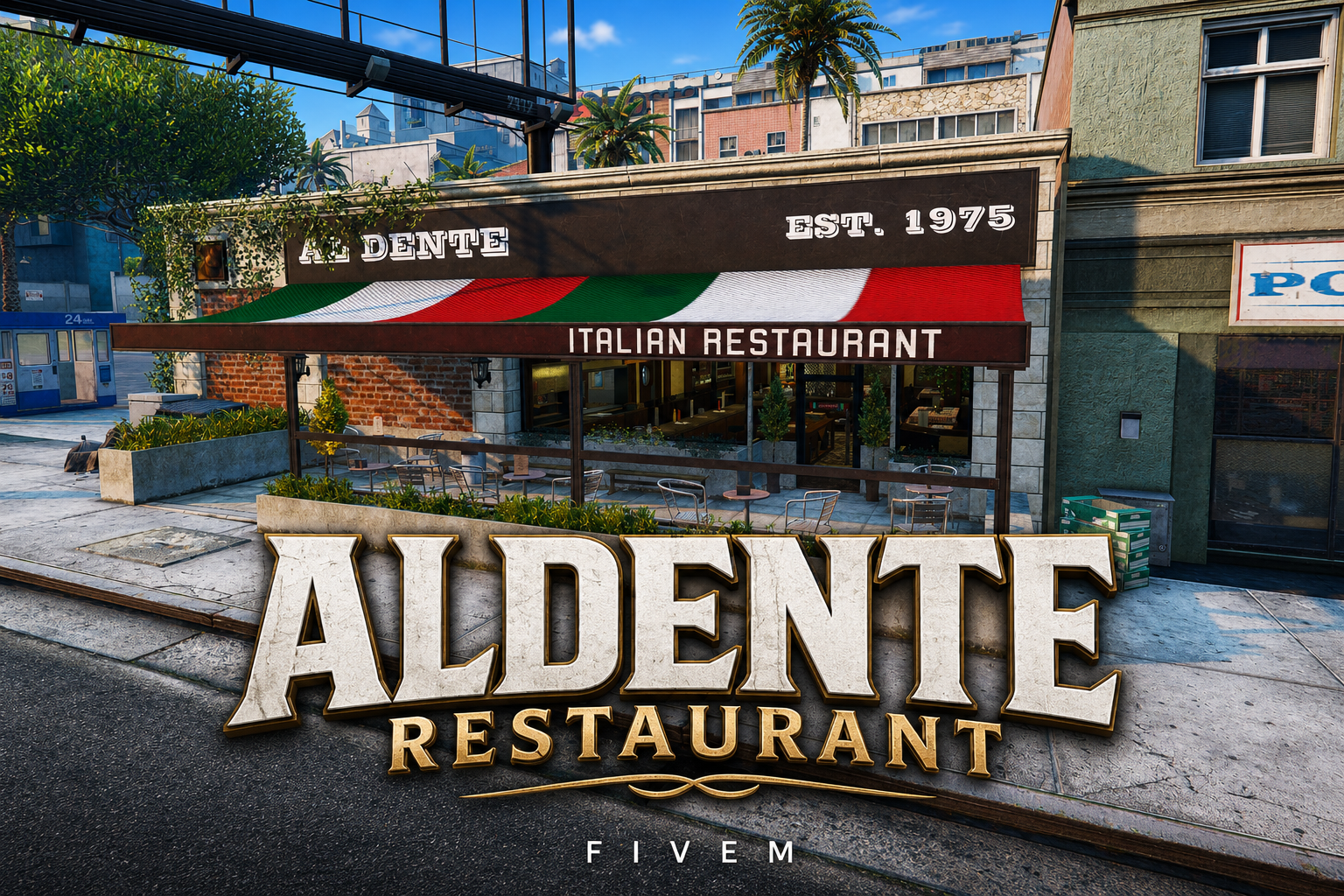 FIVEM Aldente Restaurant | Cozy Italian Dining MLO | Interior & Exterior | Add-On | Optimized | Fivem Ready | High Quality