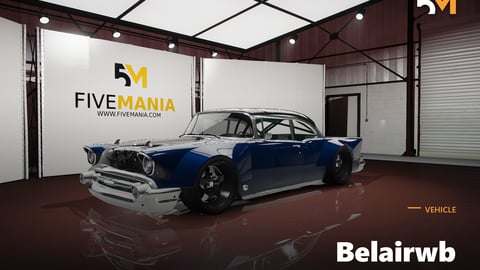 FIVEM Belairwb | Classic Muscle Car [Unbadged] Add-On | Custom Engine | Widebody Kit | Tuning Parts | Add-On | Optimized | Fivem Ready | High Quality cover