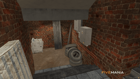 FIVEM Bloods Hood | Custom Gang Territory MLO | Interior & Exterior | Custom Graffiti | Underground Garage | Add-On | Optimized | Fivem Ready | High Quality — image 10