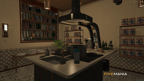FIVEM Al Dentes Restaurant | Authentic Italian Dining MLO | Interior & Exterior | Rooftop Terrace | Full Kitchen | Bar Area | Add-On | Optimized | Fivem Ready | High Quality — image 11