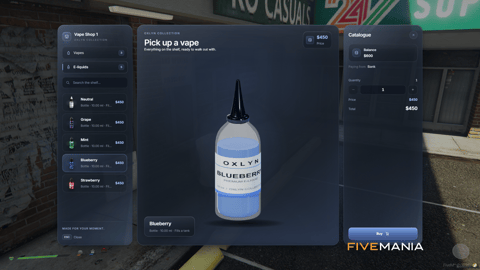 FIVEM Cloud Nine Vapes Script | Realistic Vaping System | Custom UI | Vape Shop | Refillable E-Liquids | Add-On | Optimized | Fivem Ready | High Quality, image 9