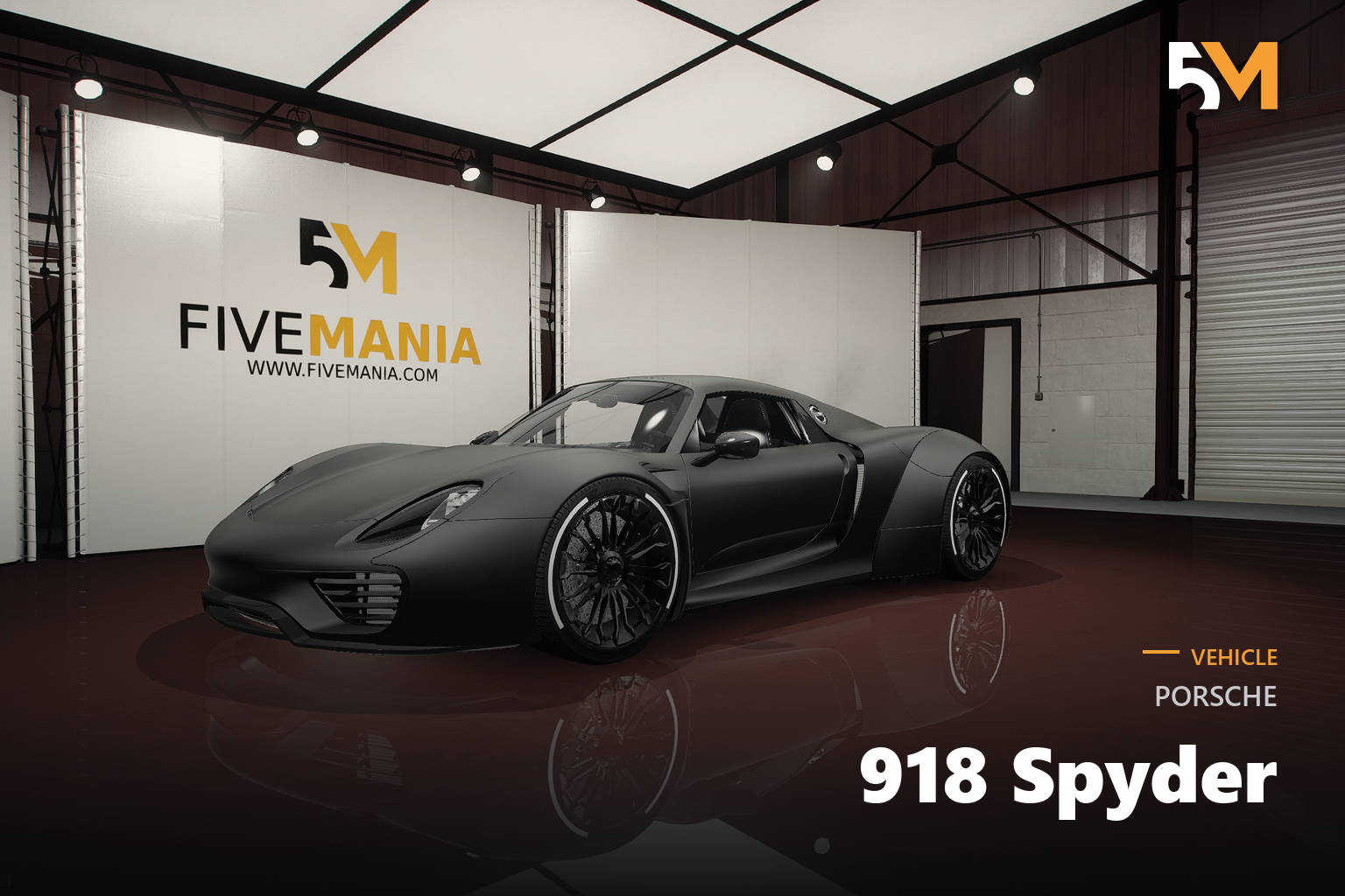 FIVEM Porsche 918 Spyder | Realistic Sports Car [Badged] Add-On | Detailed Interior & Exterior | Custom Wheels | Working Lights | Add-On | Optimized | Fivem Ready | High Quality