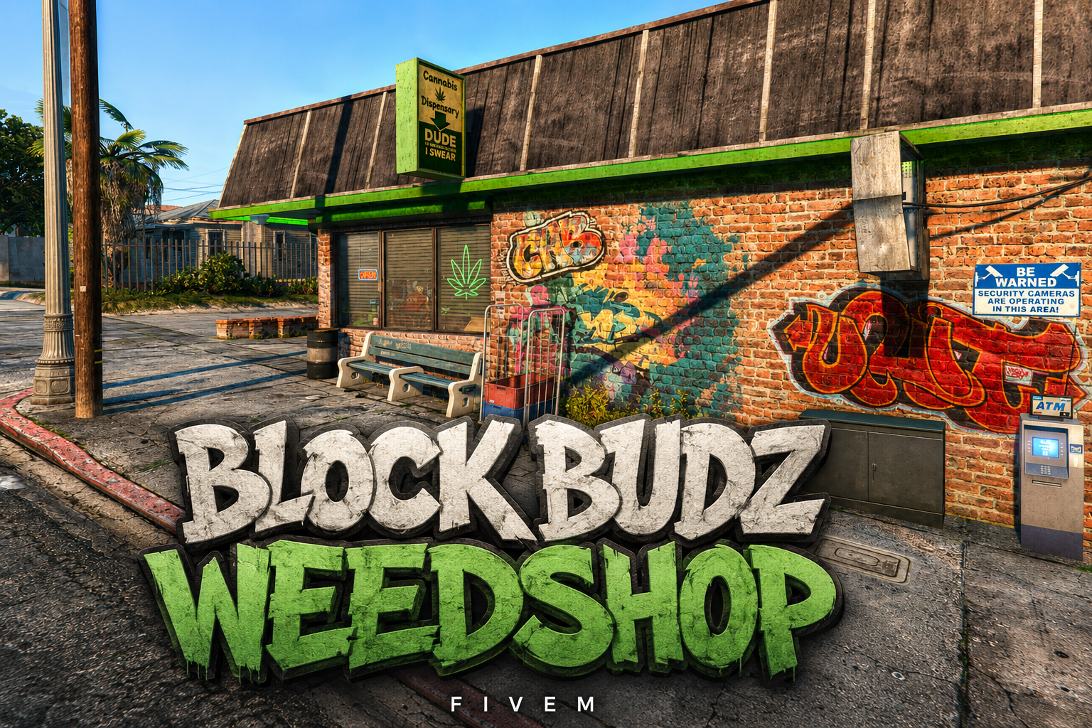 FIVEM Block Budz Weedshop | Immersive Cannabis Dispensary MLO | Interior & Exterior | Custom Props | Optimized | Add-On | Fivem Ready | High Quality