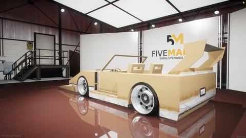 FIVEM Katon | Unique Cardboard Sports Car [Unbadged] Add-On | Custom Wheels | Convertible | Spoiler | Optimized | Fivem Ready | High Quality — image 8