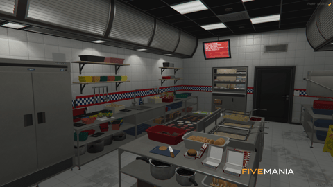 FIVEM Burgershot Restaurant | Iconic Fast Food Restaurant MLO | Interior & Exterior | Detailed Kitchen | Dining Area | Restrooms | Add-On | Optimized | Fivem Ready | High Quality — image 7