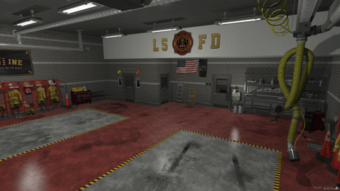 FIVEM Legion Fire Department | Detailed Fire Station MLO | Interior & Exterior | Fire Pole | Meeting Room | Offices | Add-On | Optimized | Fivem Ready | High Quality — image 4