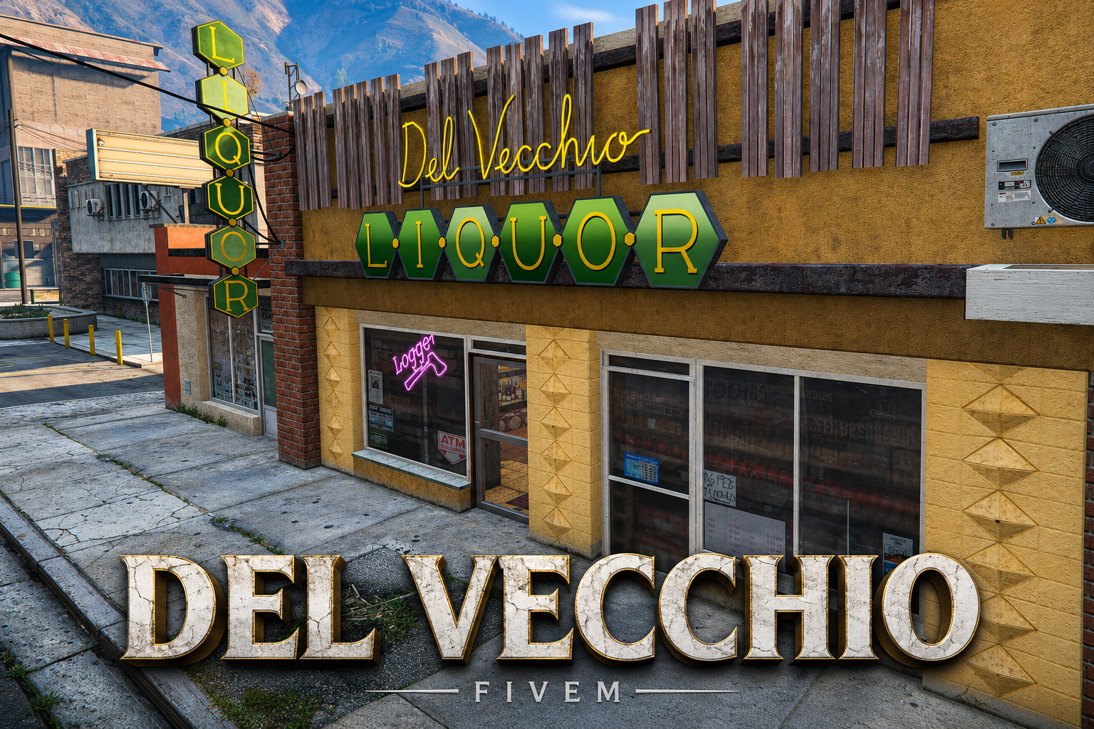 FIVEM Del Vecchio | Lore-Friendly Liquor Store MLO | Interior & Exterior | Custom Props | Optimized Lighting | Add-On | Optimized | Fivem Ready | High Quality