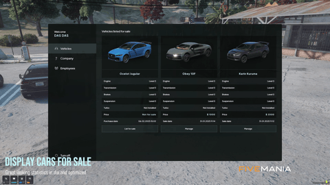 FIVEM Used Car Business | Comprehensive Dealership Script | Vehicle Sales & Contracts | Test Drives | Inspection | Add-On | Optimized | Fivem Ready | High Quality, image 30