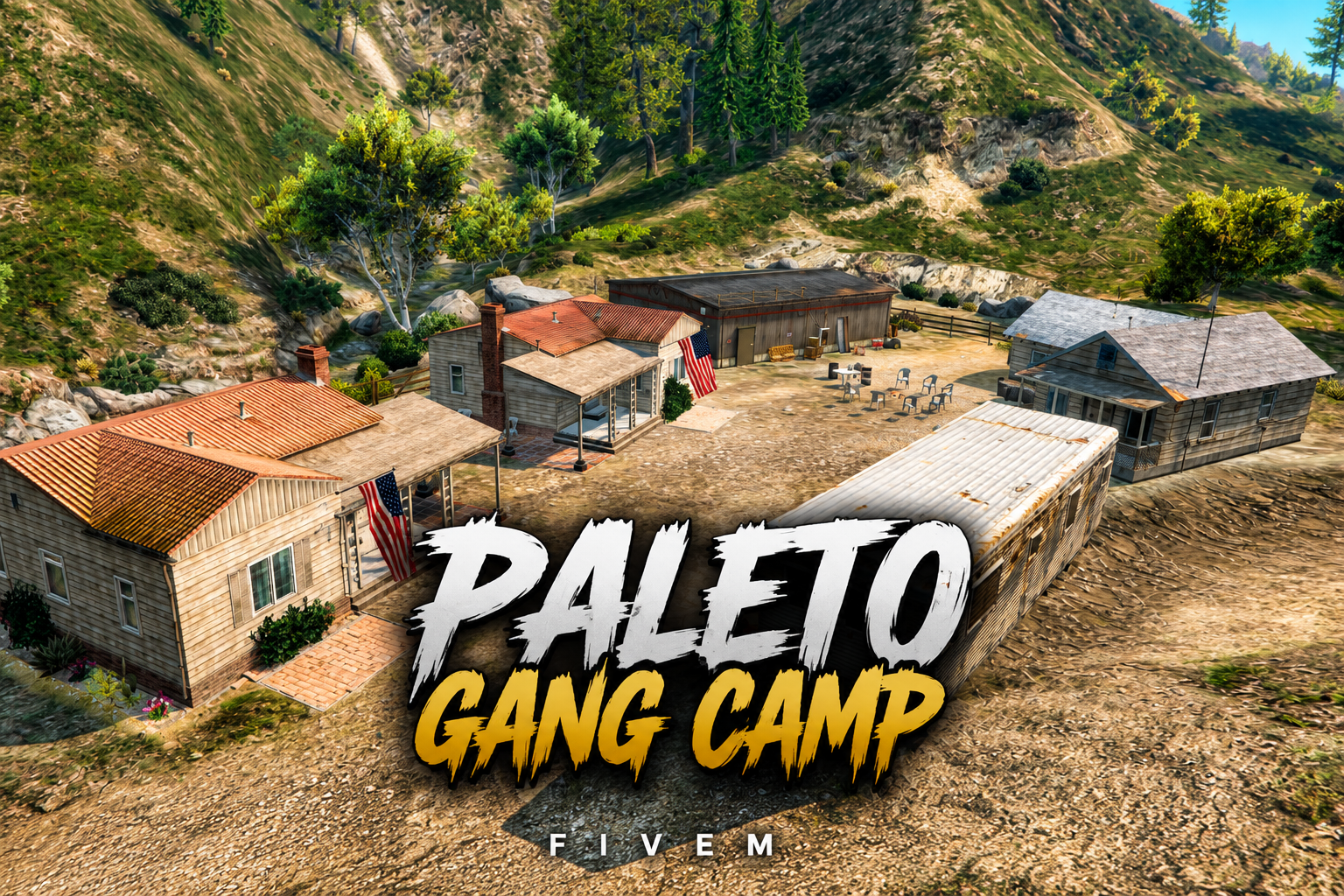 FIVEM Paleto Gang Camp | Custom Gang Hideout MLO | Interior & Exterior | Bar & Office | Pool Table | Add-On | Optimized | Fivem Ready | High Quality
