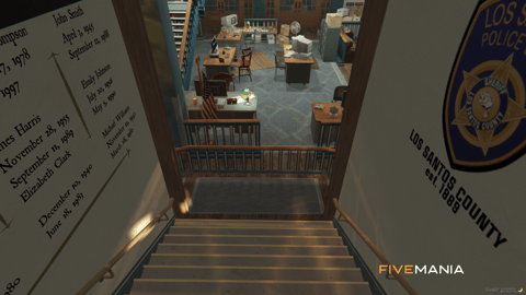 FIVEM Mesa Police Department | Detailed Police Station MLO | Interior & Exterior | Jail Cells | Briefing Room | Armory | Add-On | Optimized | Fivem Ready | High Quality — image 7