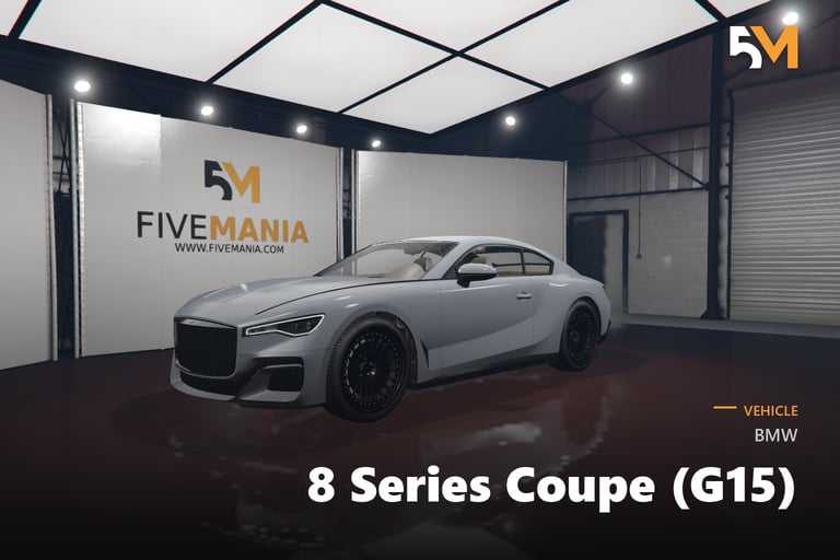 FIVEM BMW 8 Series Coupe (G15), Realistic Luxury Sports Car [Unb…