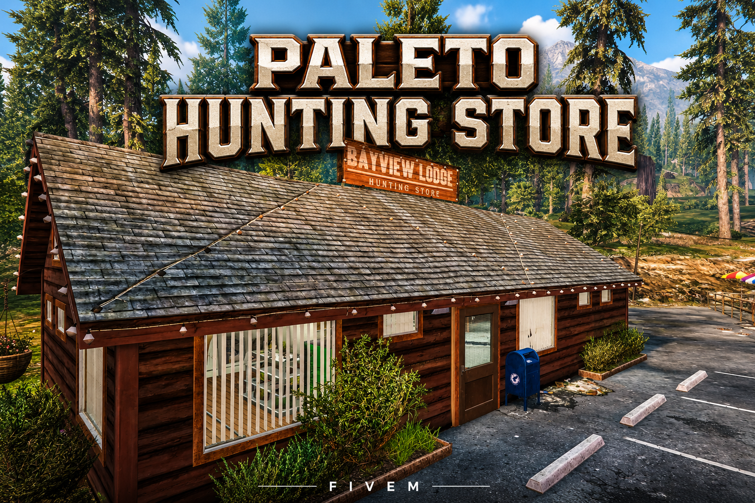 FIVEM Paleto Hunting Store | Rustic Hunting Store MLO | Interior & Exterior | Weapons & Gear | Custom Props | Add-On | Optimized | Fivem Ready | High Quality