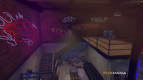 FIVEM Reds Tunndershop | Custom Mechanic Shop MLO | Interior & Exterior | Modern Design | Neon Lighting | Lounge & Arcade | Add-On | Optimized | Fivem Ready | High Quality — image 11