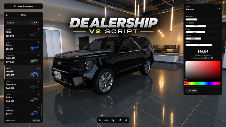 FIVEM Dealership v2, Vehicle Dealership System