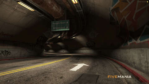 FIVEM Mount Chiliad Tunnel | Expanded Map Location | Interior & Exterior | Working Lights | Road Signs | Graffiti Art | Add-On | Optimized | Fivem Ready | High Quality — image 13