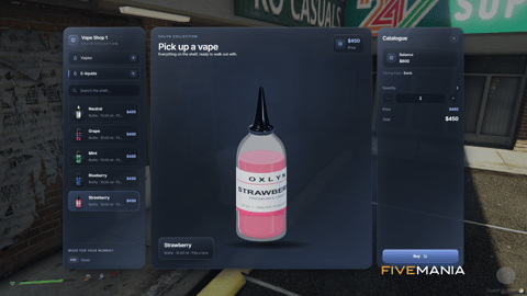 FIVEM Cloud Nine Vapes Script | Realistic Vaping System | Custom UI | Vape Shop | Refillable E-Liquids | Add-On | Optimized | Fivem Ready | High Quality, image 10