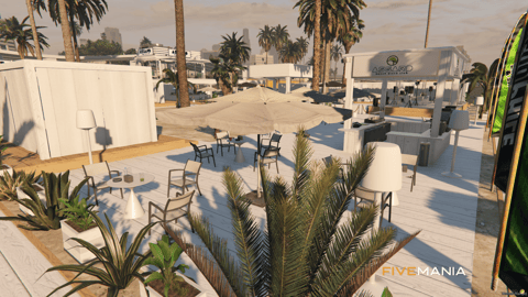 FIVEM Asgard Beach Club | Luxury Beachfront MLO | Interior & Exterior | Multiple Bars | Shop | Tennis Court | Add-On | Optimized | Fivem Ready | High Quality — image 12