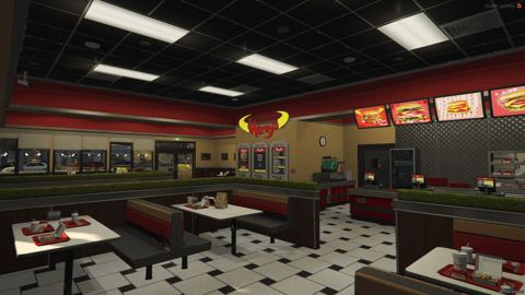 FIVEM Hornys Restaurant | Fast Food Dining MLO | Interior & Exterior | Full Kitchen | Dining Area | Office Space | Drive-Thru | Add-On | Optimized | Fivem Ready | High Quality — image 5