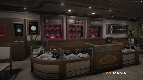 FIVEM Vangelico Reworked | Luxury Jewelry Store MLO | Interior & Exterior | Custom Props | Add-On | Optimized | Fivem Ready | High Quality — image 4