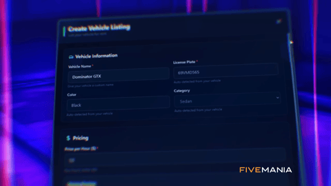 FIVEM Advanced Car Rental Business | Comprehensive Vehicle Rental Script | UI & Management Panel | Custom Vehicles | Payment System | Add-On | Optimized | Fivem Ready | High Quality, image 5