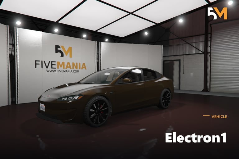 FIVEM Electron1, Realistic Electric Sedan [Unbadged] Add-On