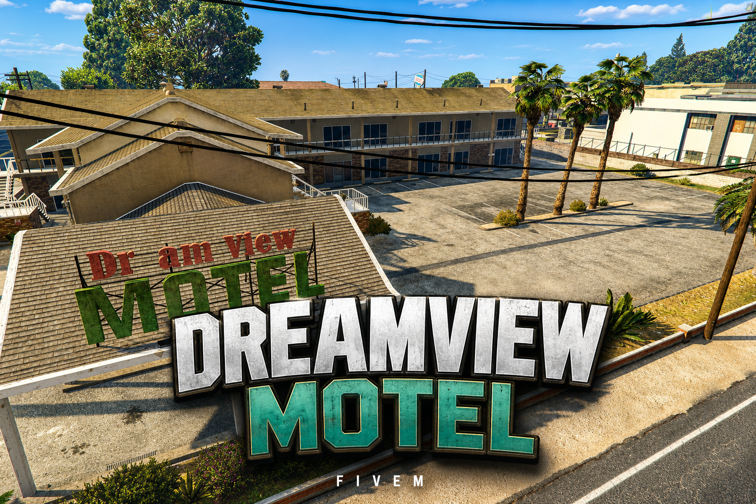 FIVEM Dreamview Motel | Retro-Style Accommodation MLO | Interior & Exterior | Lobby & Guest Rooms | Add-On | Optimized | Fivem Ready | High Quality