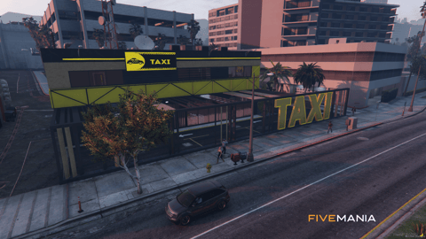 FIVEM Taxi Headquarters | Lore-Friendly Taxi Service MLO | Interior & Exterior | Reception Area | Offices | Classroom | Custom Props | Add-On | Optimized | Fivem Ready | High Quality — image 2