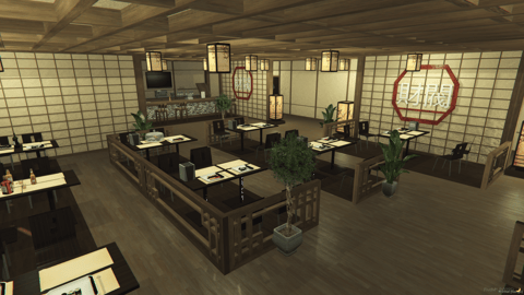 FIVEM Japanese Restaurant | Authentic Dining MLO | Interior & Exterior | Full Kitchen | Bar Area | Office | Add-On | Optimized | Fivem Ready | High Quality — image 20
