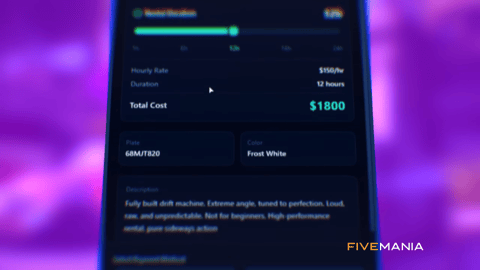 FIVEM Advanced Car Rental Business | Comprehensive Vehicle Rental Script | UI & Management Panel | Custom Vehicles | Payment System | Add-On | Optimized | Fivem Ready | High Quality, image 17