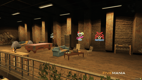 FIVEM Bunker Motors | Custom Underground Garage MLO | Car Lift | Lounge Area | Secret Tunnel | Custom Details | Add-On | Optimized | Fivem Ready | High Quality — image 7