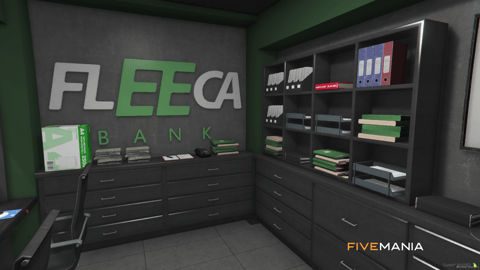 FIVEM Fleeca V2 | Enhanced Bank MLO | Interior & Exterior | Custom Props | Security Vault | Office Space | Add-On | Optimized | Fivem Ready | High Quality — image 8