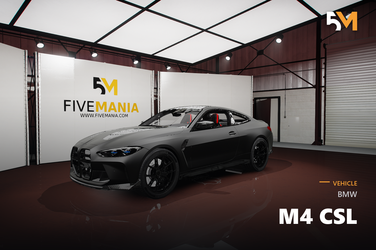 FIVEM BMW M4 CSL | Realistic Sports Car [Badged] Add-On | Interior & Exterior | Working Lights | Add-On | Optimized | Fivem Ready | High Quality