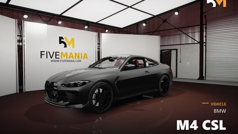 FIVEM BMW M4 CSL | Realistic Sports Car [Badged] Add-On | Interior & Exterior | Working Lights | Add-On | Optimized | Fivem Ready | High Quality cover