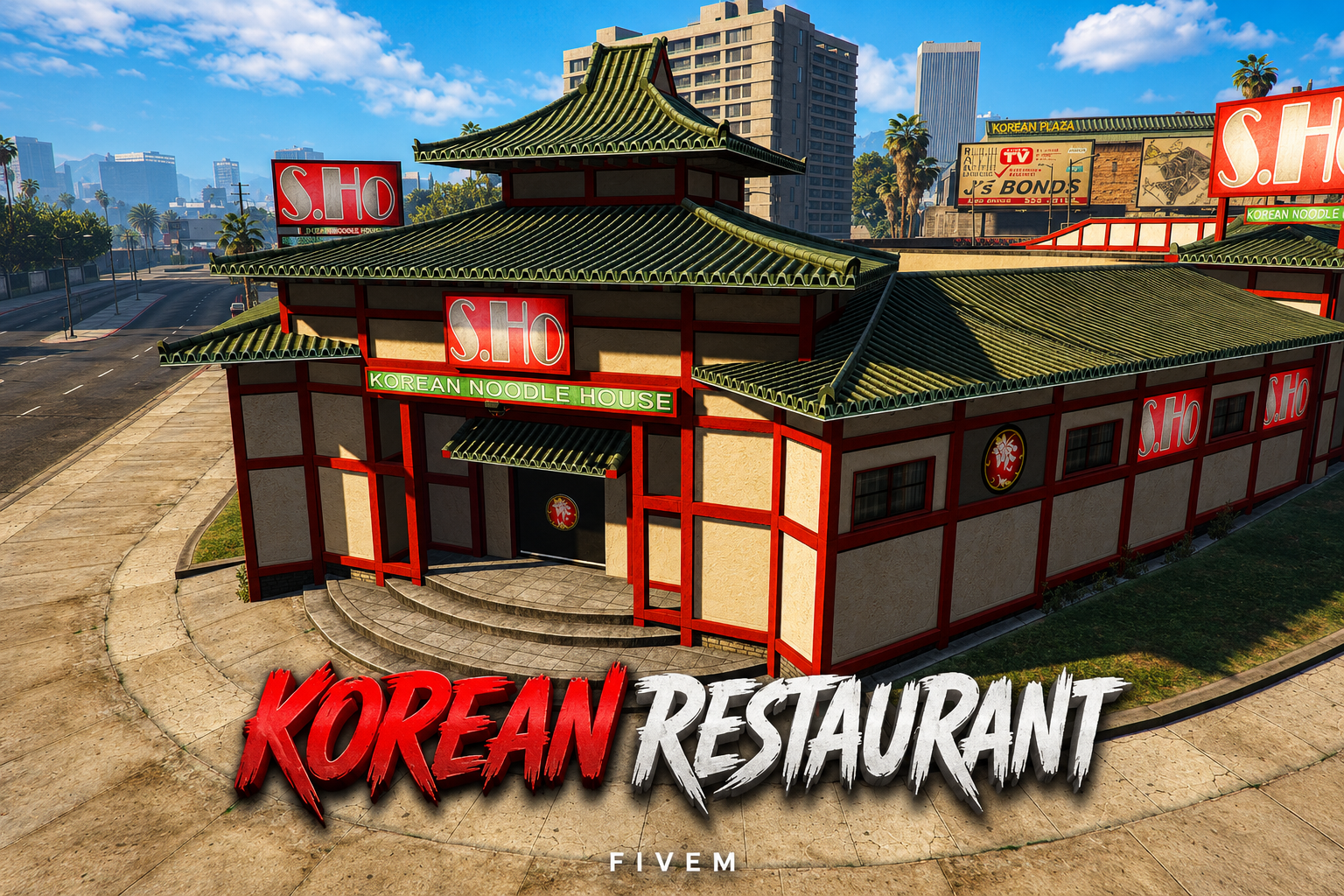 FIVEM Korean Restaurant | Authentic Dining MLO with Hidden Lab | Interior & Exterior | Secret Lab | Custom Props | Add-On | Optimized | Fivem Ready | High Quality