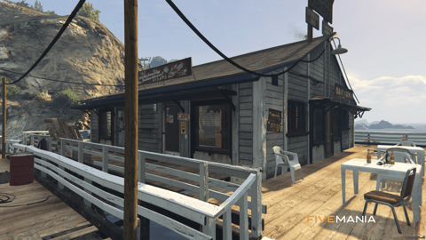 FIVEM Fishing Shop | Rustic Waterfront MLO | Interior & Exterior | Fishing Gear | Cafe Area | Add-On | Optimized | Fivem Ready | High Quality — image 3