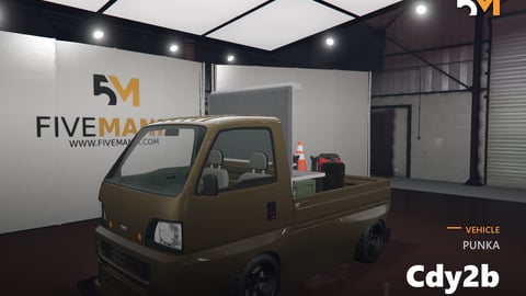 FIVEM Punka Cdy2b | Compact Utility Truck Add-On | Tool Rack | Working Lights | Custom Interior | Optimized | Fivem Ready | High Quality cover