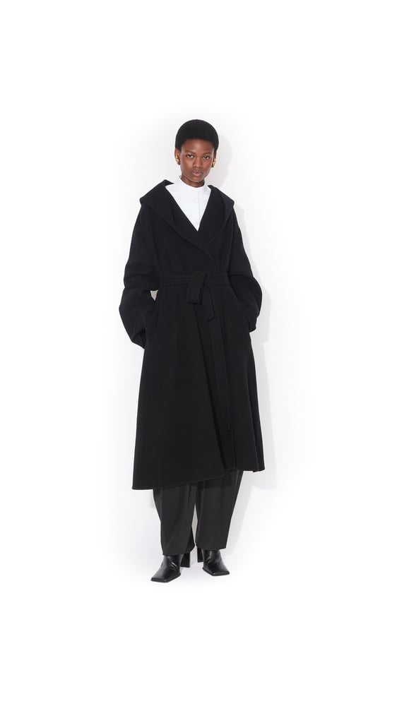 MANTEAU À CAPUCHE EN LAINE