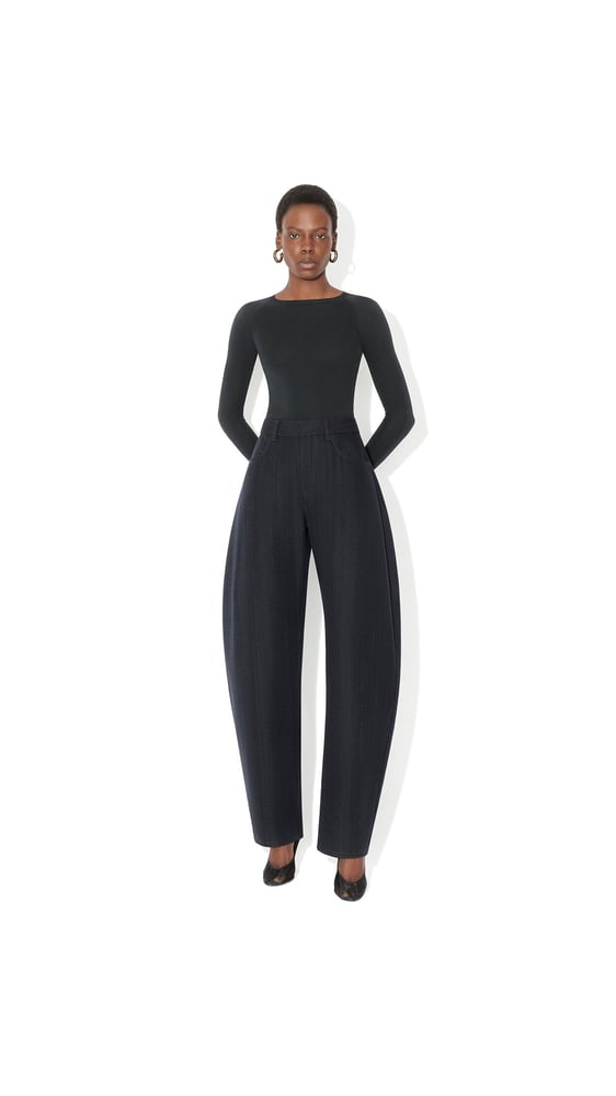 PANTALON ROND EN DENIM DE LAINE