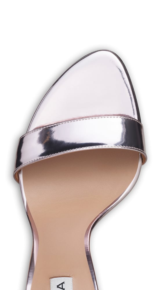 SANDALES CONE EN CUIR MIROIR