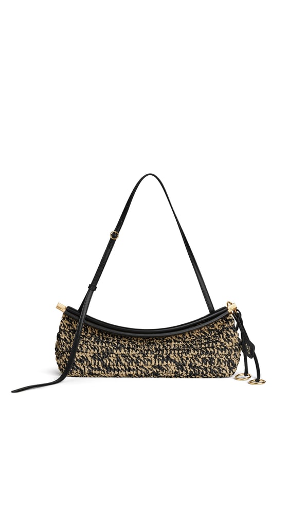 SAC LE CLICK EAST WEST MEDIUM BAG EN RAPHIA