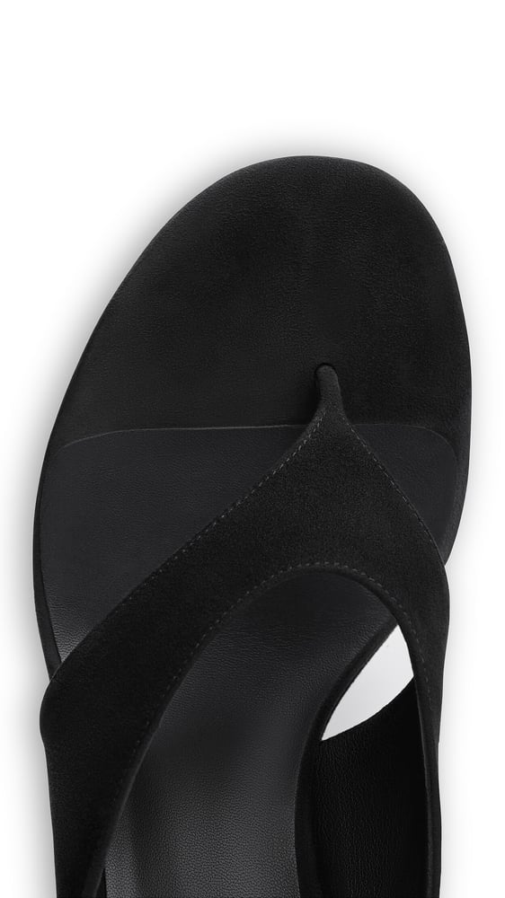MULES TONG COMPENSEES EN SUEDE
