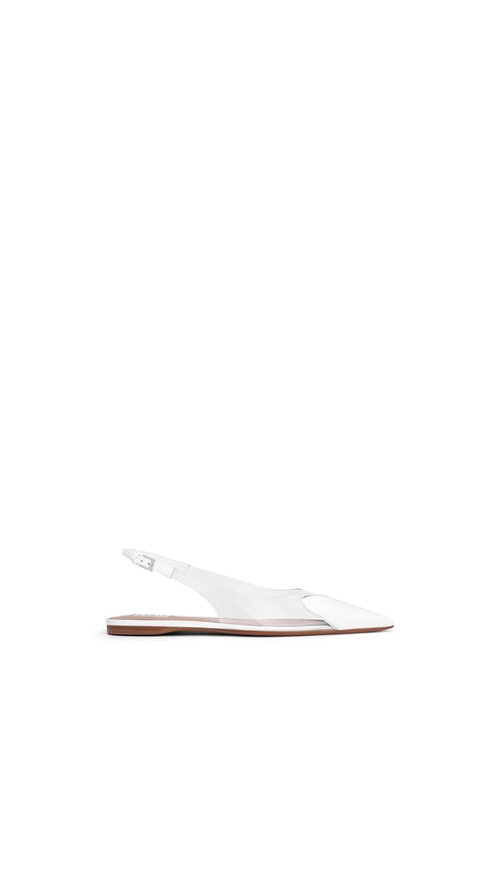 SLINGBACKS PLATES LE CŒUR EN CUIR VERNI