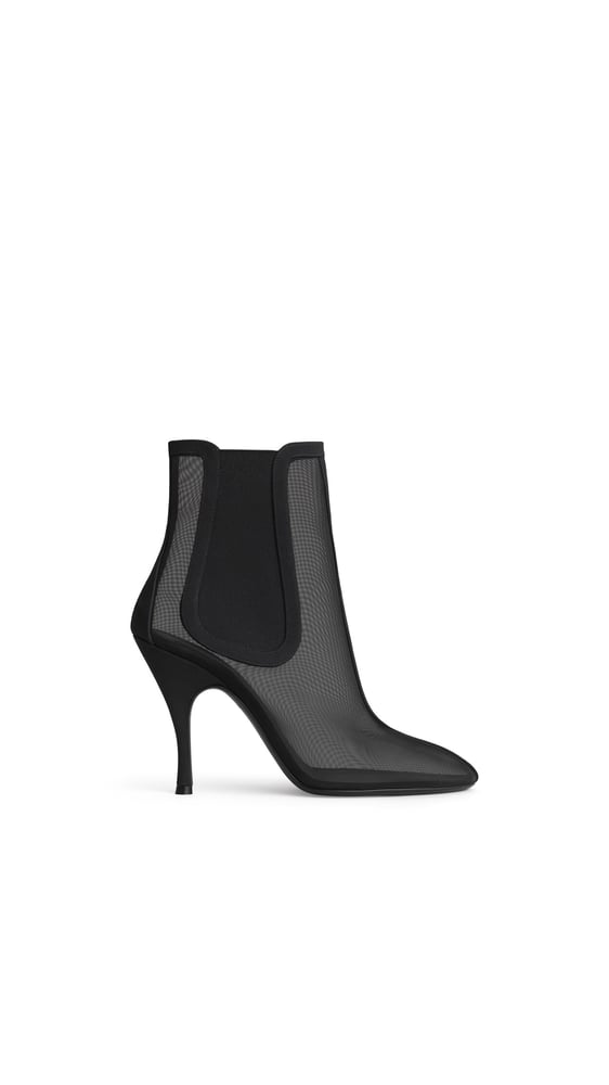 BOTTINES CHELSEA À TALON EN TULLE